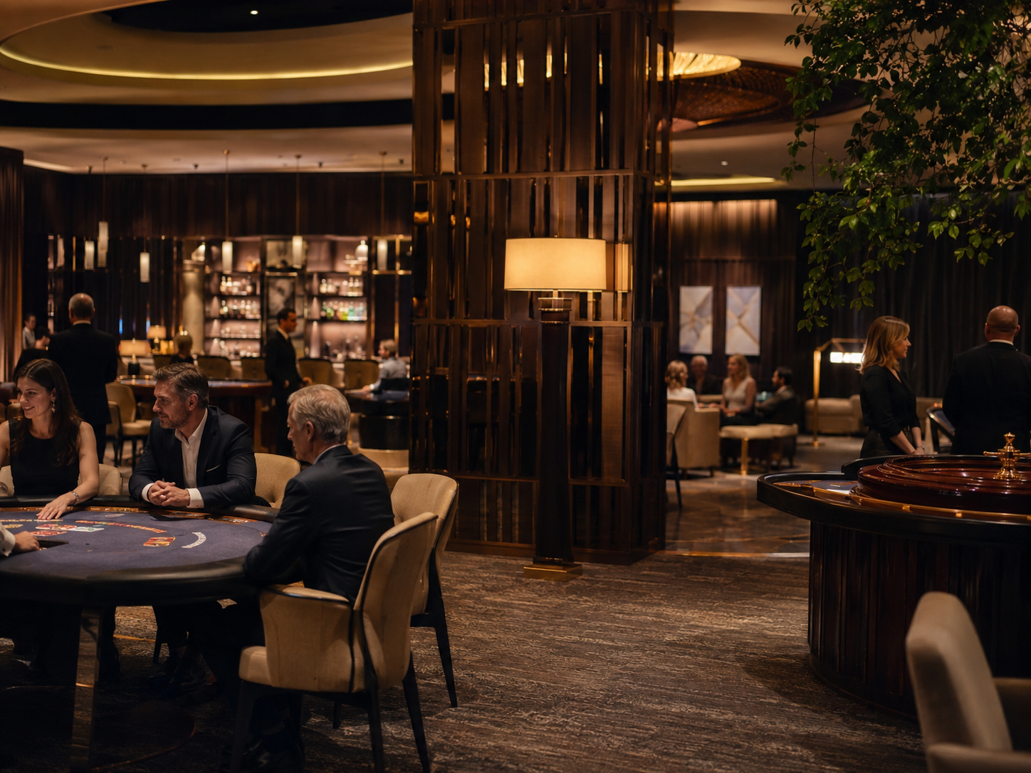 Szerencse adults-only casino hall shown as a refined hotel lounge